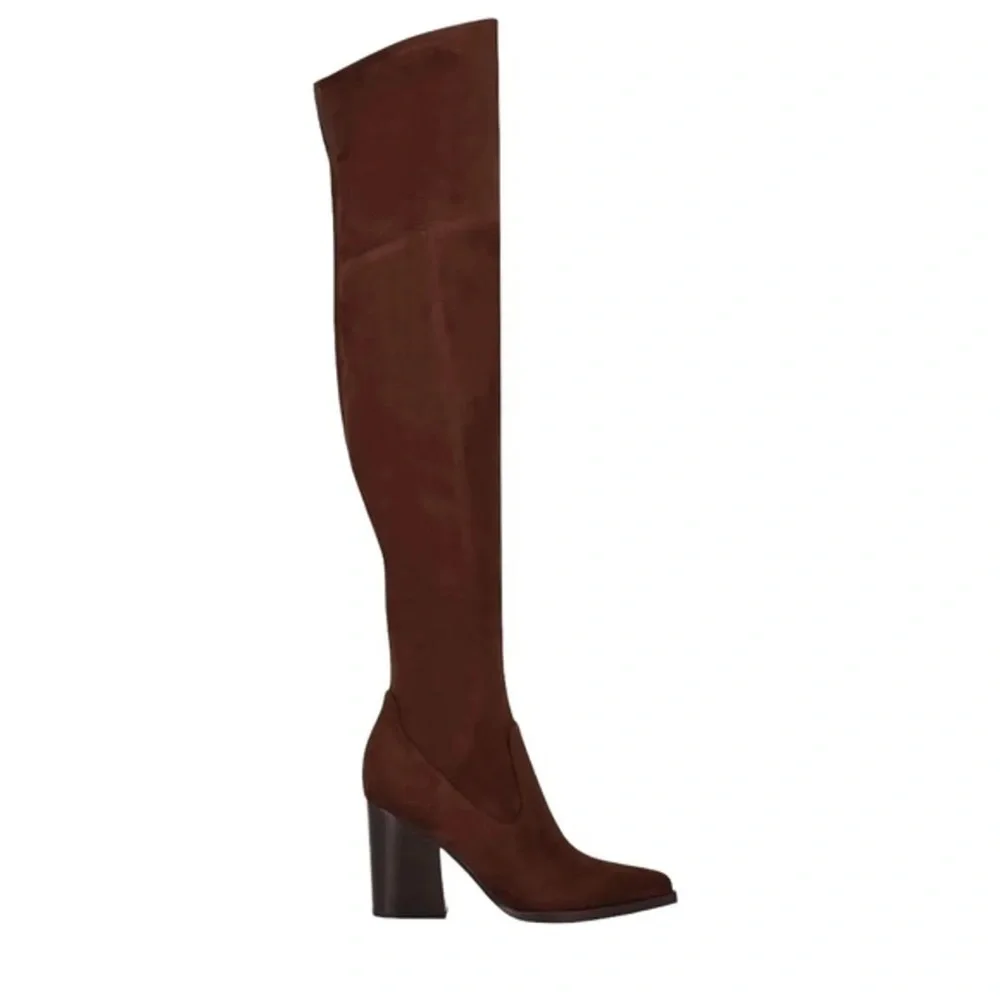 NWOT Marc Fisher Onyse Over the Knee Dark Brown Boots Size 9.5